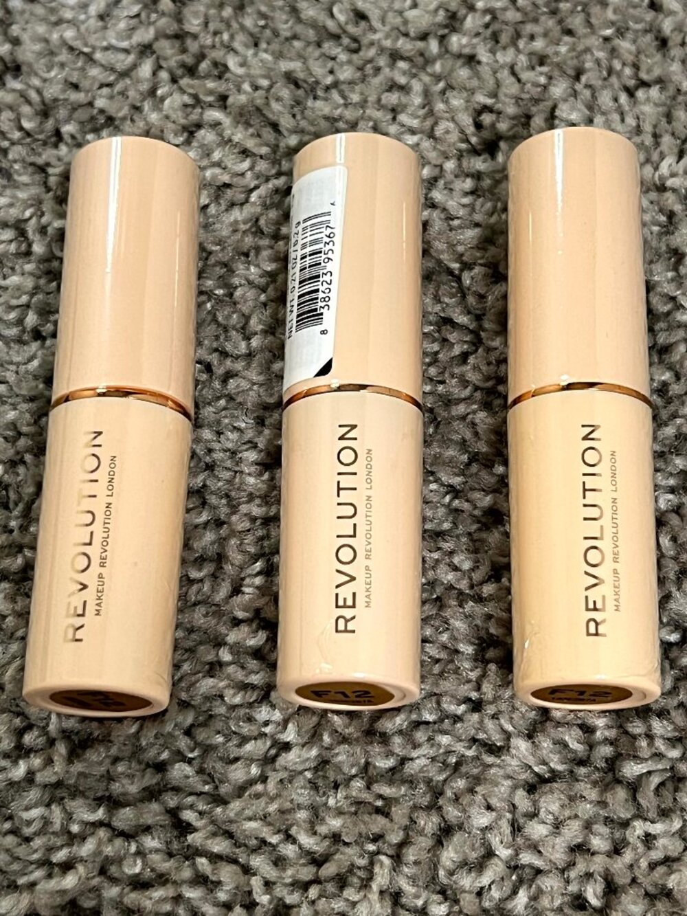 Makeup Revolution Fast Base Foundation Stick - F12 3 Pack